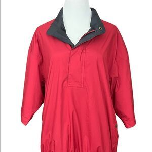 FootJoy DryJoys Red Short Sleeved Pullover Jacket M
